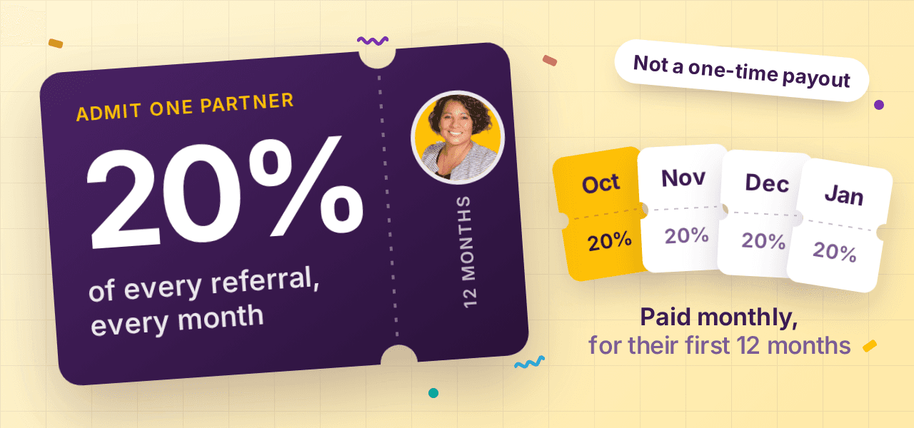 20 percent recurring commission for 12 months